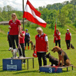 FCI-Obedience: Sandra Waluschnigg (A) mit Funny Russell Ranch High Energy (Parson Russell, OB3 / Marlise Neff (CH) mit Freckle vom Feldhof (Cairn, OB1) und Lulu's Kayla (Airedale, OB2) 7407